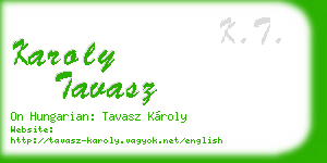 karoly tavasz business card